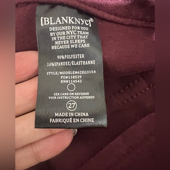 BLANK NYC faux suede boot cut pants with side zipper Size 27, NWT - Picture 13 of 13